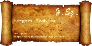Hergert Szabina névjegykártya
